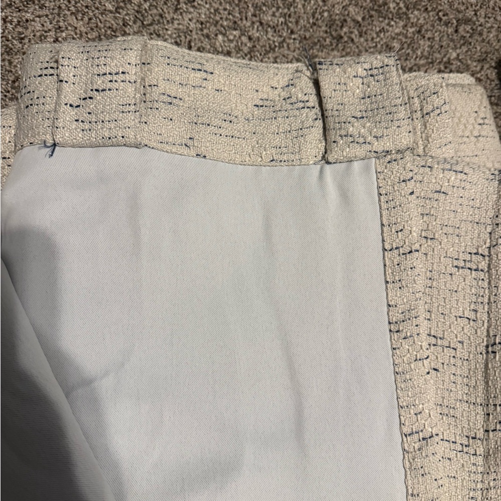 Project 62 Cream and Blue Textured 83” Blackout Curtains - Picture 3 of 6